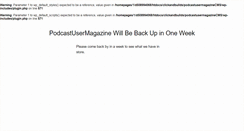 Desktop Screenshot of podcastusermagazine.com