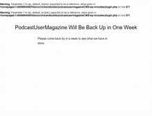 Tablet Screenshot of podcastusermagazine.com